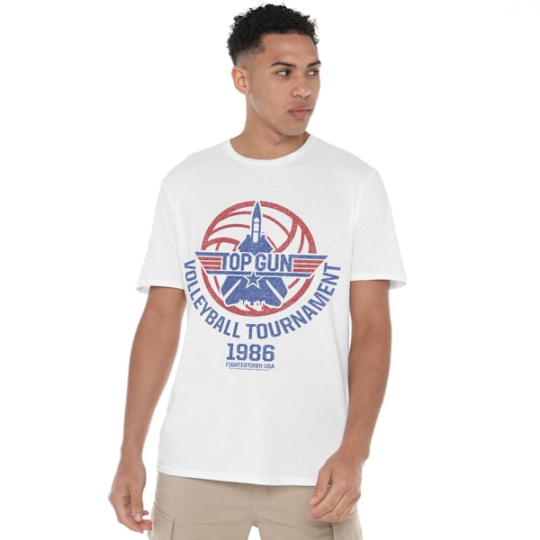 Top Gun Herr Volleybollturnering T-Shirt S Vit White S