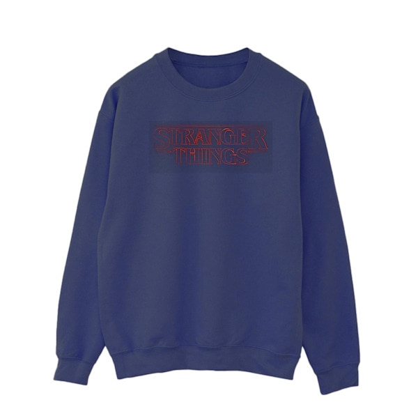 Netflix Stranger Things Glow Logo Sweatshirt 5XL Marinblå Navy Blue 5XL