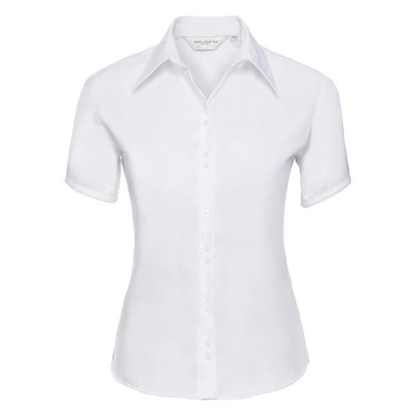 Russell Collection Dam/Kvinnor Kortärmad Ultimate Non-Iron White S
