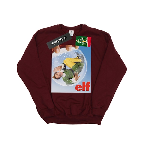 Elf Girls Snow Globe Poster Sweatshirt 5-6 år Bourgogne Burgundy 5-6 Years