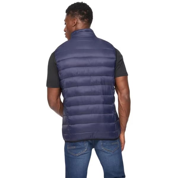 Crosshatch Gattering Quiltad Väst för Män L Marinblå Navy L