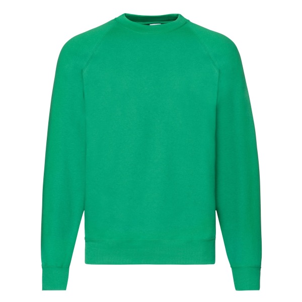 Fruit Of The Loom Herr Raglan Sleeve Belcoro® Sweatshirt XL Kel Kelly Green XL