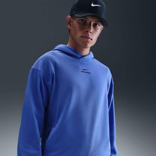Nike Herr Pro Regular Träningspullover Hoodie XL Blå Blue XL