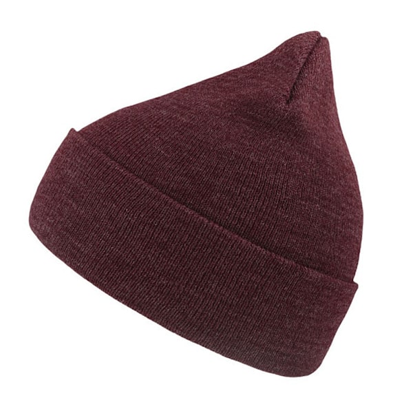 Atlantis Wind Dubbelskiktsmössa Med Uppvikning One Size Burgundy Burgundy Melange One Size