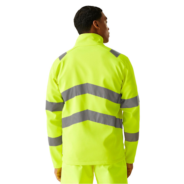 Regatta Professional Herr Pro Contract Ablaze Hi-Vis 2-lagers Soft Shell Yellow L