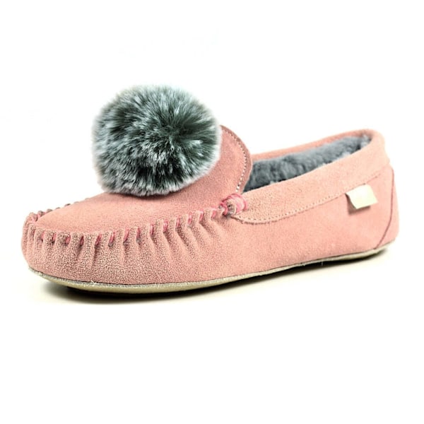 Lazy Dogz Dam/Dam Bessie Mocka Tofflor 6 UK Rosa Pink 6 UK