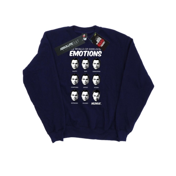 The Big Bang Theory Dam/dam Sheldon Emotions Sweatshirt M Navy Blue M