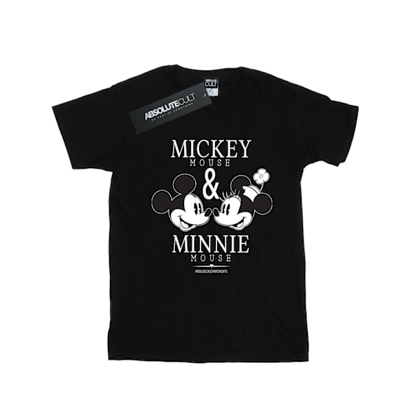 Disney Girls Crush Mondays Mickey & Minnie Mouse Bomull T-shirt Black 7-8 Years