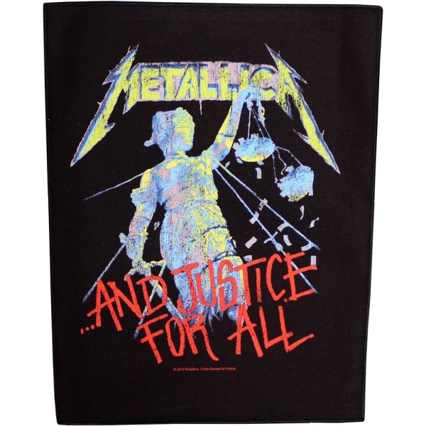 Metallica And Justice For All Patch One Size Svart Black One Size