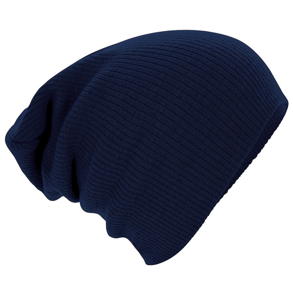 Beechfield Unisex Slouch Winter Beanie Hat One Size French Navy French Navy One Size