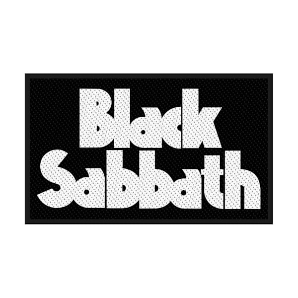 Black Sabbath Polyester Logo Patch One Size Svart/Vit Black/White One Size