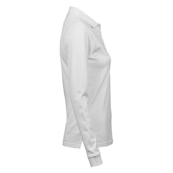 Tee Jays Dam/Damer Lyxig Stretch Långärmad Polotröja 3 White 3XL