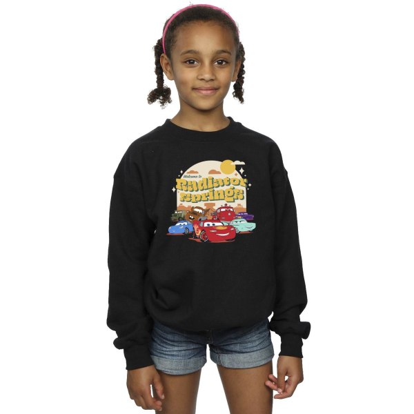 Disney Girls Cars Radiator Springs Group Sweatshirt 12-13 år Black 12-13 Years