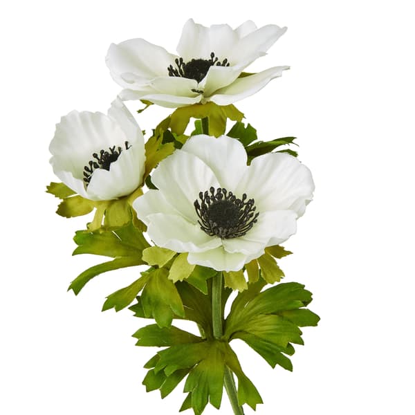 Hill Interiors Anemone Spray Konstgjord Blomma One Size Vit White One Size