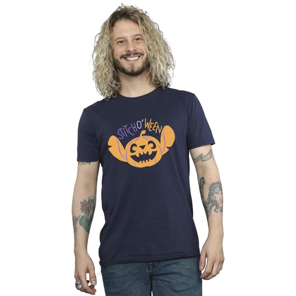 Lilo & Stitch Herr Stitch O Ween Bomulls T-shirt M Marinblå Navy Blue M