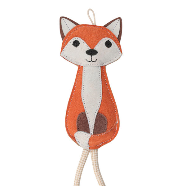 Benji & Flo Reynard The Fox Suede Hundeleksak Storlek One Orange/Vit Orange/White One Size