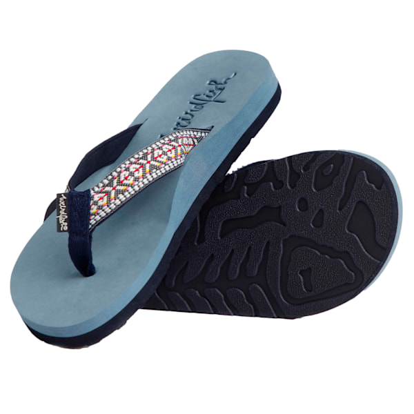 Weird Fish Dam/Dam Adila Flätade Flip-Flops 3 UK Navy Navy 3 UK