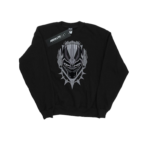 Marvel Herr Svart Panter Huvud Sweatshirt L Svart Black L