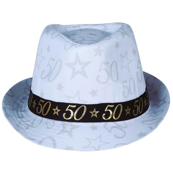 Fiestas Guirca Gangster 50-årsdag Hatt One Size Vit White One Size