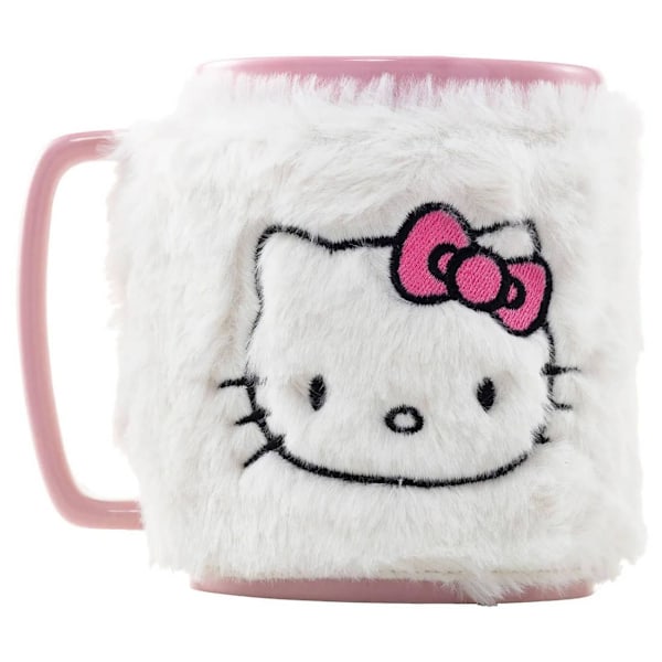 Hello Kitty Fluffig Mugg One Size Pastellrosa/Vit/Svart Pastel Pink/White/Black One Size