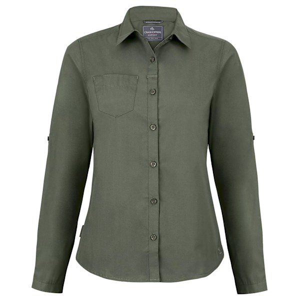 Craghoppers Womens/Ladies Expert Kiwi Long-Sleeved Shirt 20 UK Dark Cedar Green 20 UK