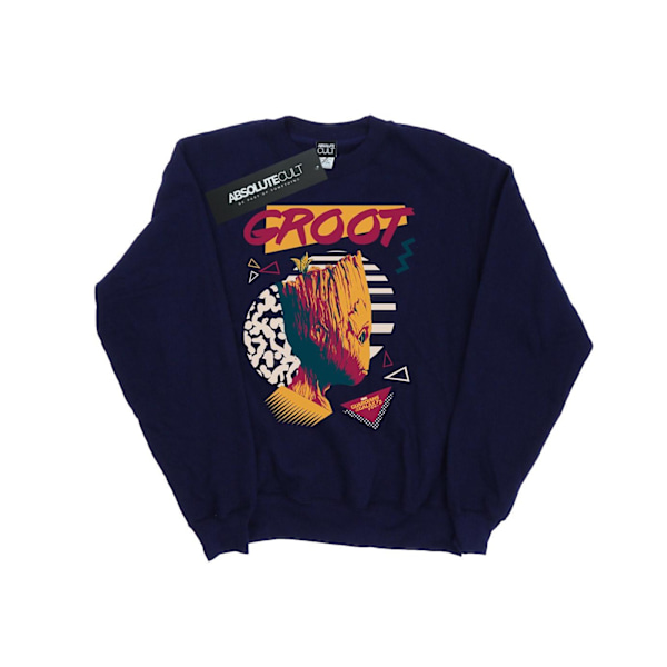 Marvel Herr Guardians Of The Galaxy Vol. 2 80-talets Groot Sweatshirt Navy Blue XXL