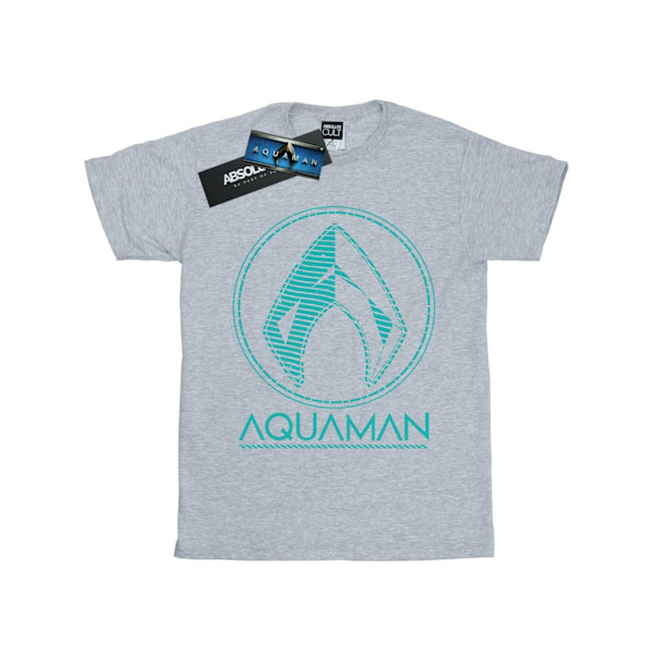 DC Comics herr Aquaman Aqua logotyp T-shirt 3XL Sports Grey Sports Grey 3XL