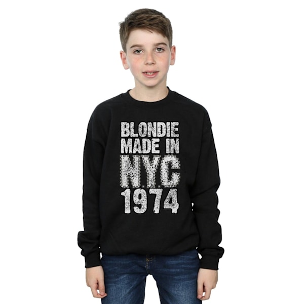 Blondie Boys Punk NYC Sweatshirt 12-13 år Svart Black 12-13 Years