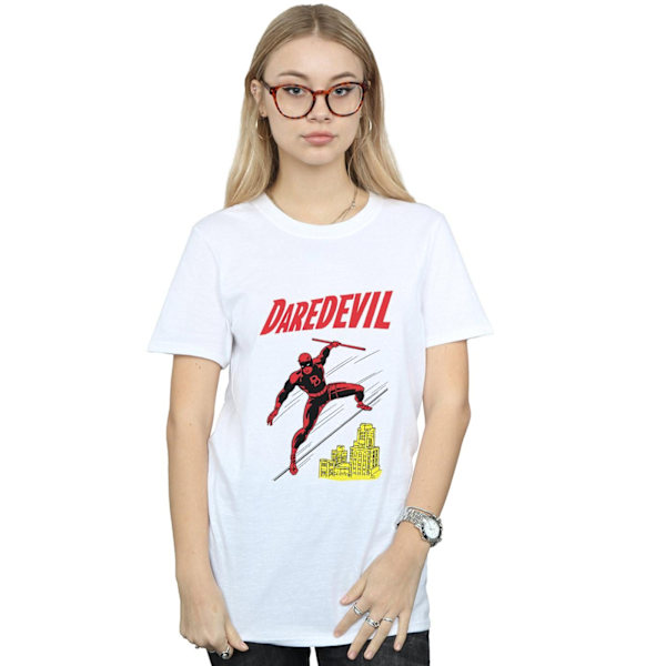 Marvel Womens/Ladies Daredevil Rooftop Cotton Boyfriend T-Shirt White S