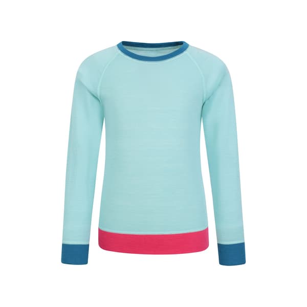 Mountain Warehouse Barn/Barn Colour Block Merinoullsunderställ Mint 2-3 Years