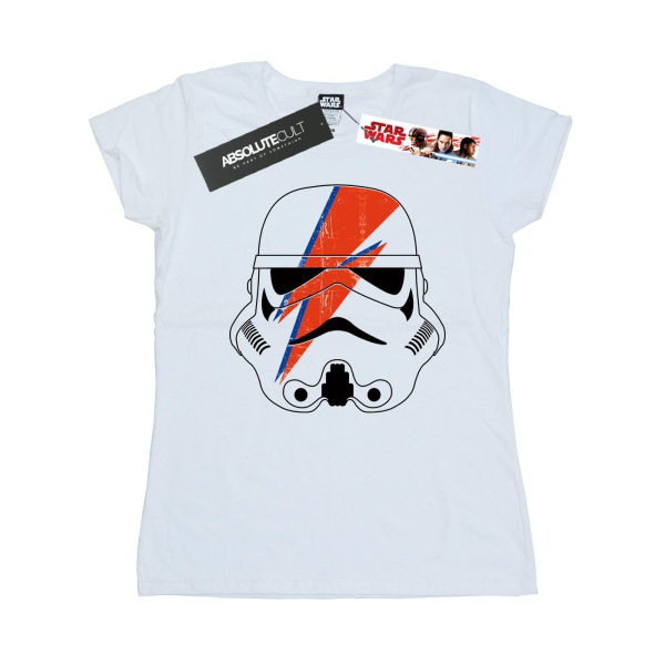 Star Wars Dam/Dam Stormtrooper Glam Lightning Bolt Bomull White XS