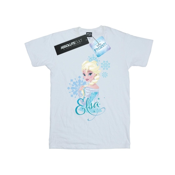 Disney Boys Frozen Elsa Snowflakes T-shirt 12-13 år Vit White 12-13 Years