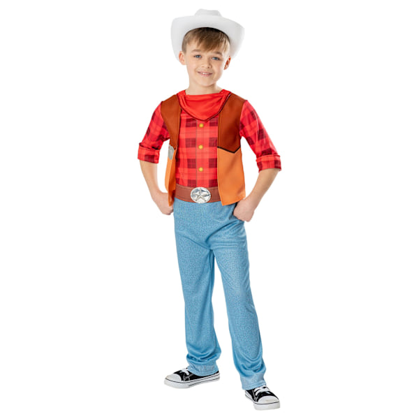 Dino Ranch Barnkläder/Barn Jon Cassidy Kostym 2-3 År Röd/Orange Red/Orange/Blue 2-3 Years