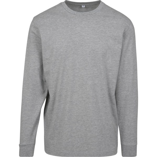 Bygg ditt varumärke Långärmad tröja för män L Grå Ljung Grey Heather L