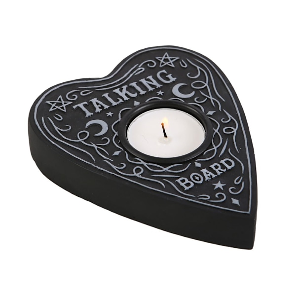 Something Different Talking Board Hjärtformad Tealight-hållare En Storlek Black One Size