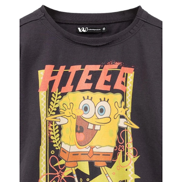 SpongeBob SquarePants Dam/Damer Beskuren Topp XL Kolgrå/Gul Charcoal Grey/Yellow XL