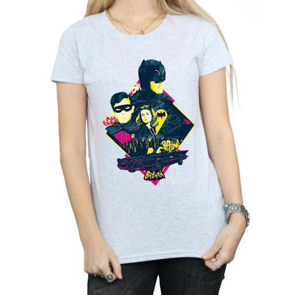 DC Comics Dam/Kvinnor Batman TV-serie Karaktär Pop Art Bomull T-shirt Sports Grey XXL