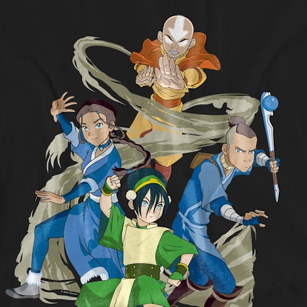 Avatar: The Last Airbender Unisex Vuxen Team Avatar Elements T-shirt Black M