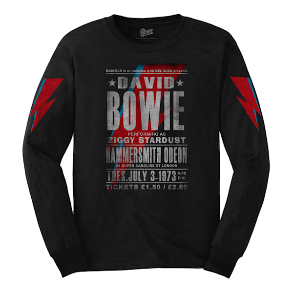 David Bowie Unisex Vuxen Hammersmith Odeon T-shirt M Svart Black M