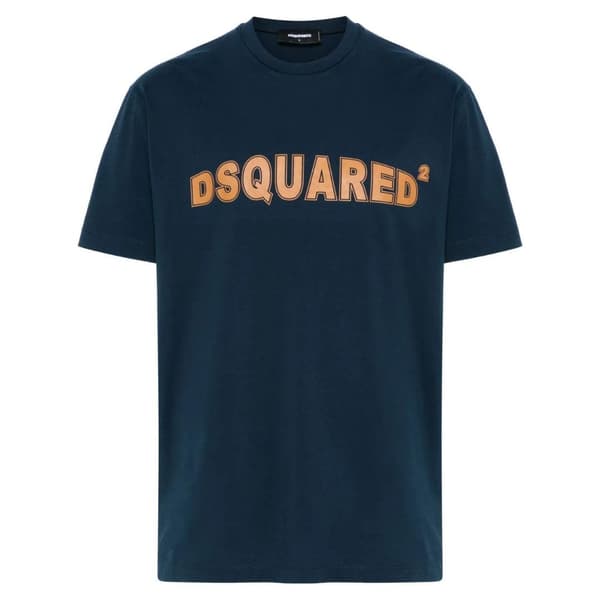 DSquared2 Herr Logotyp Cool Fit T-shirt XL Blå Marinblå Blue Navy XL