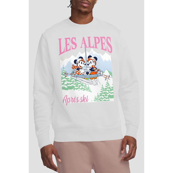Disney Unisex Vuxen Les Alpes Musse Pigg Sweatshirt XXL Vit White XXL