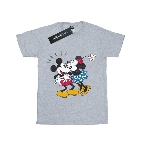Disney Girls Musse Pigg Musse Pigg och Minnie Kiss bomull T-shirt Sports Grey 7-8 Years