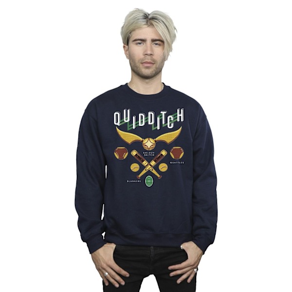 Harry Potter Quidditch Bludgers Quaffles Sweatshirt XL Nav Navy Blue XL