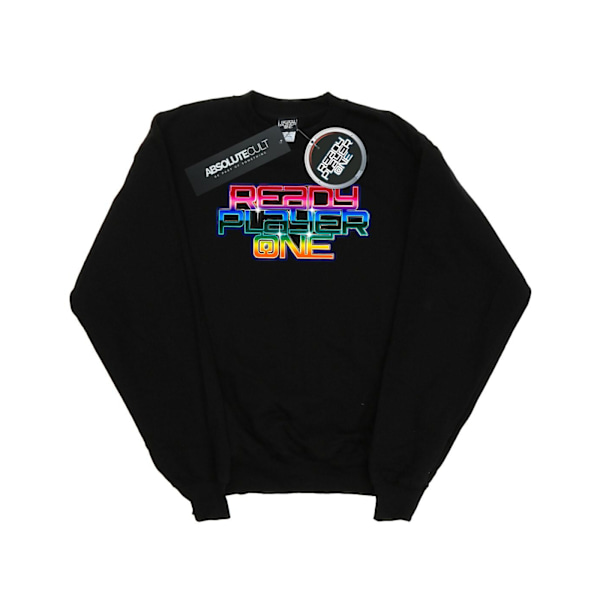 Ready Player One Boys Rainbow Logo Sweatshirt 7-8 år Svart Black 7-8 Years