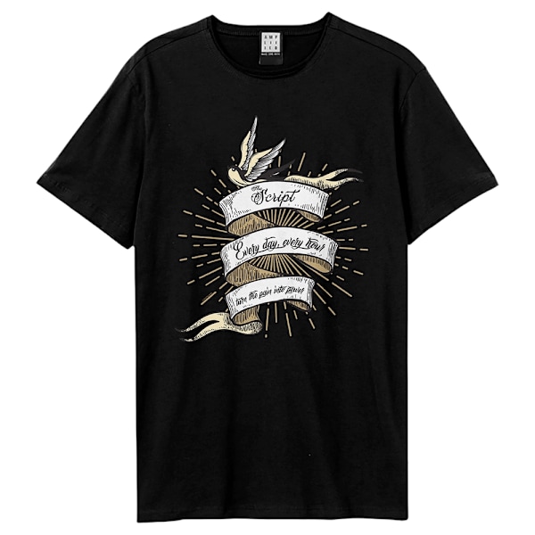 Amplified Unisex Vuxen Tattoo The Script T-Shirt XS Svart Black XS