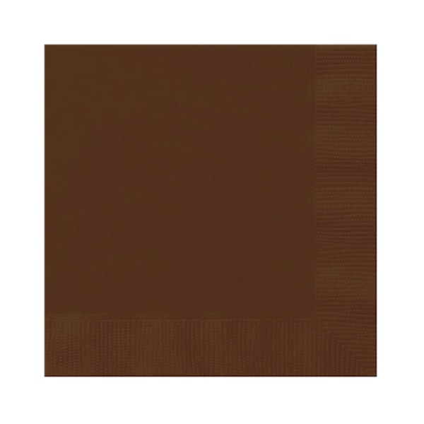 Unique Party Enfärgade Engångsservetter (20-pack) One Size Bro Brown One Size
