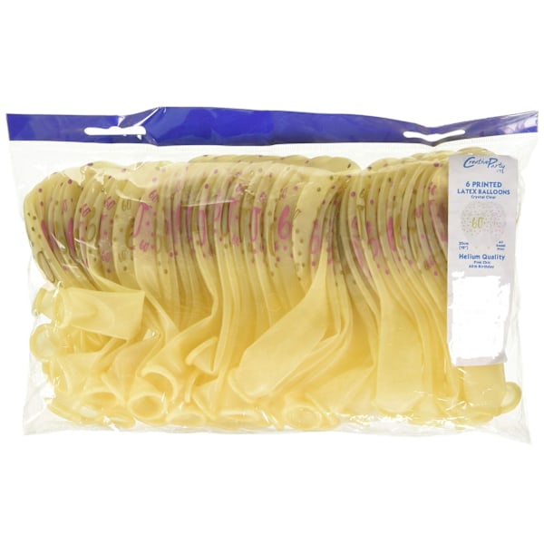 Kreativa latexballonger för 60-årsdag (50-pack) En storlek Yellow/Pink One Size