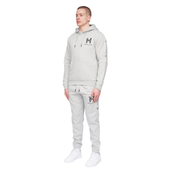 Henleys Herr Tapehen Hoodie L Grå Melange Grey Marl L