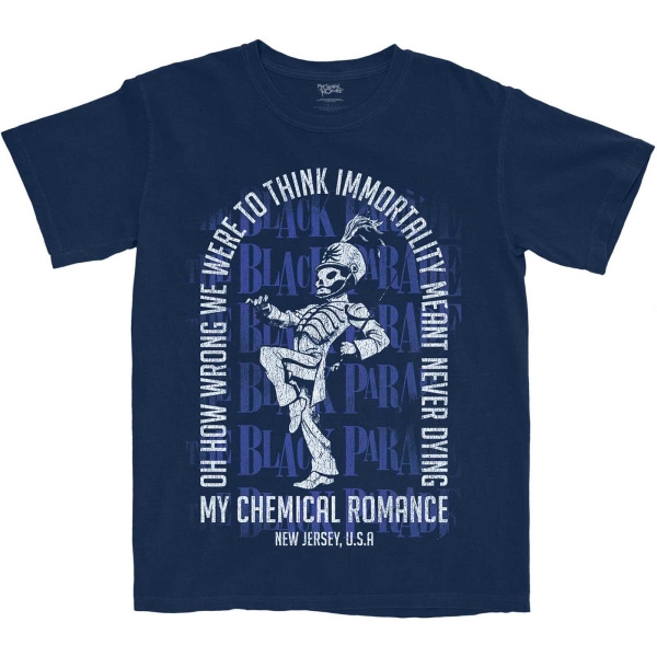 My Chemical Romance Unisex Adult Immortality Arch Bomull T-Shir Navy Blue L