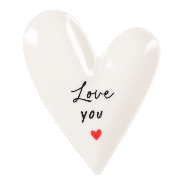 Something Different Love You Hjärta Smyckeskål En Storlek Vit/ White/Black One Size
